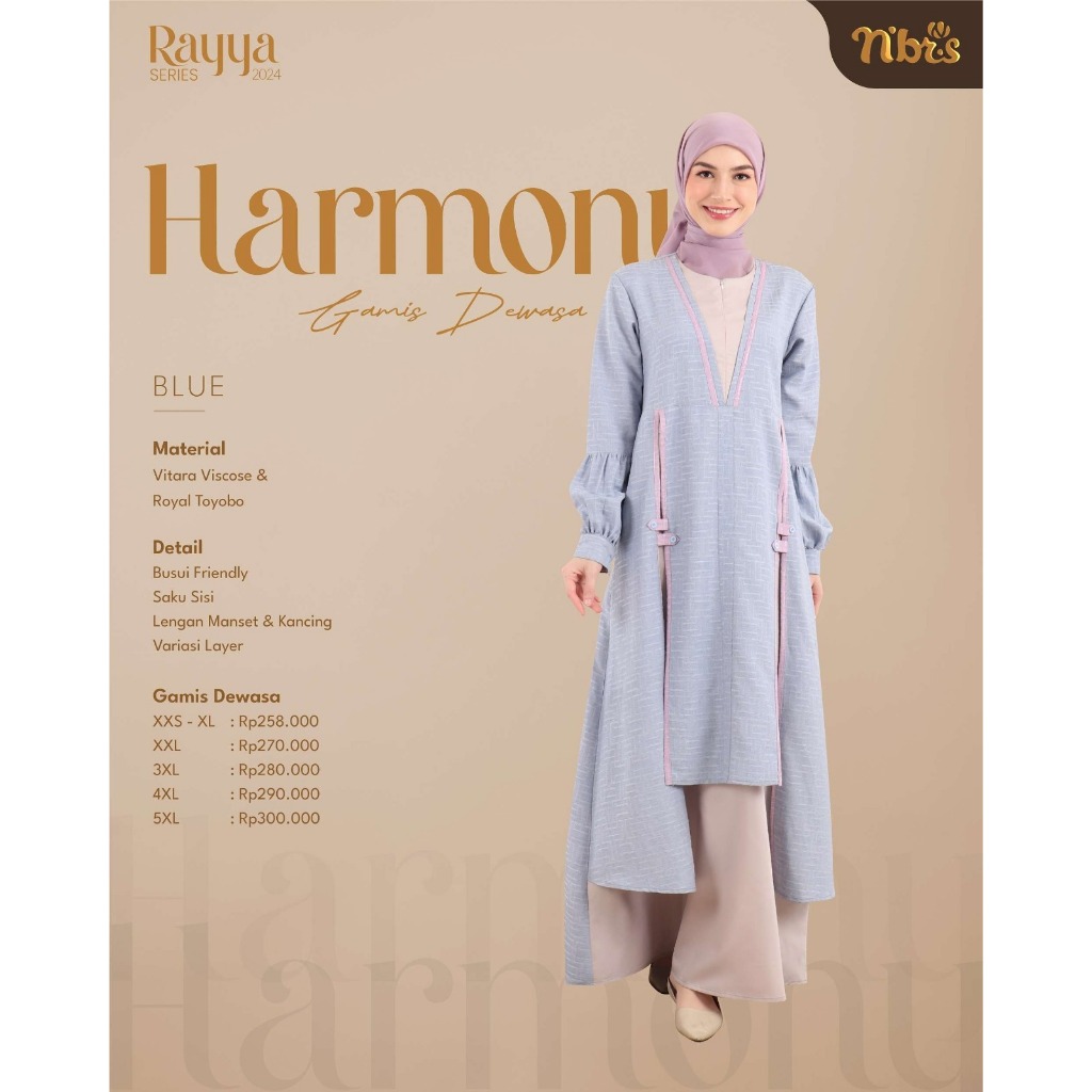HARMONY GAMIS NIBRAS GAMIS DEWASA GAMIS BLUE SKY GAMIS LILAC NIBRAS 2025