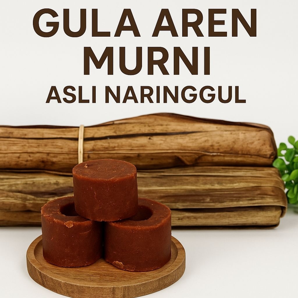 

Gula Aren Asli Naringgul 500g Daun Kawung/Nira Bungkus Daun Tradisional Manis Alami Jaminan Asli Uang Kembali