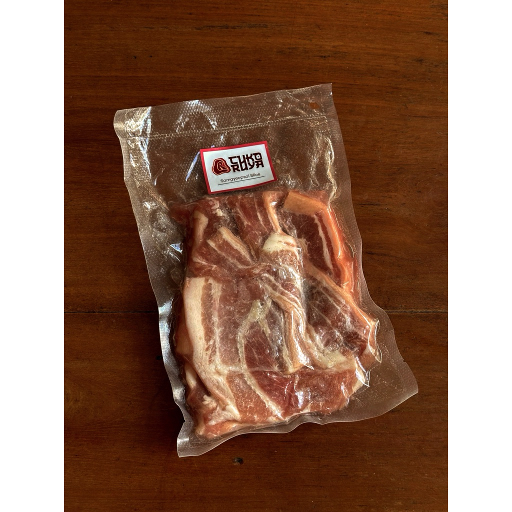 

Samcan Samgyeopsal Slice (Pork Belly Thick Slice) 500g Premium Fresh Frozen