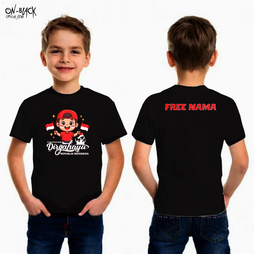 Kaos Anak Keren Kemerdekaan Indonesia Model Karakter Kaos Anak Indonesia Dirgahayu 17 Agustus