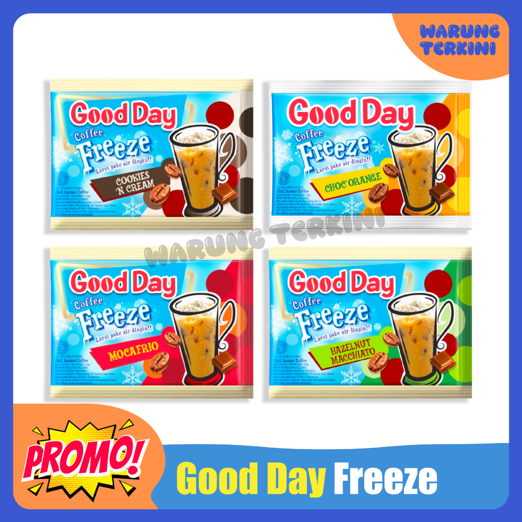 

Good Day Freeze 3in1 Instant Coffee | Cookies n Cream, Choc' Orange, Mocafrio and Hazelnut Macchiato