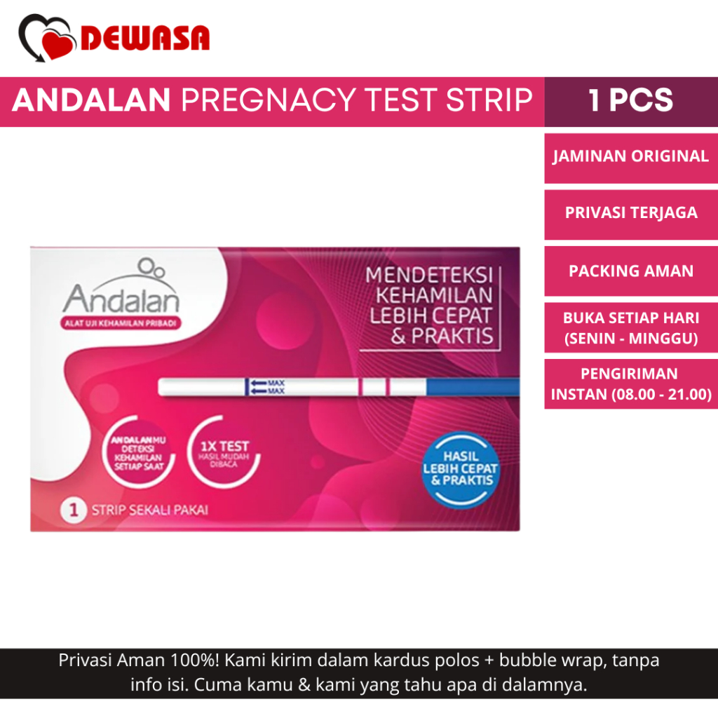 ANDALAN - Test Pack Strip Alat Uji Kehamilan - 1 Pcs (Test Kit / Testpek)