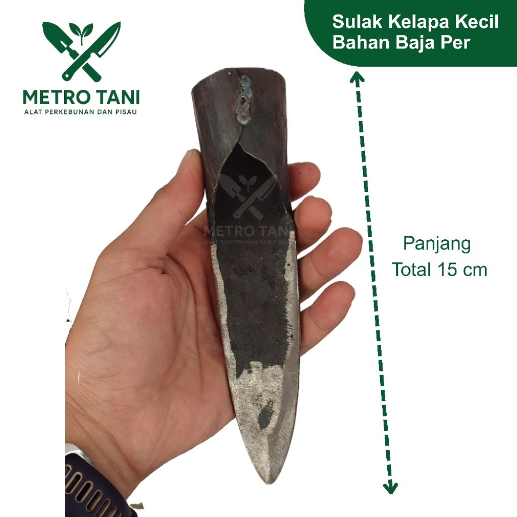 Sulak Kelapa baja per 15cm Pengupas Kelapa