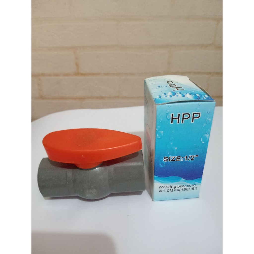 Ball Valve Stop Keran Kran 1/2" Inch PVC