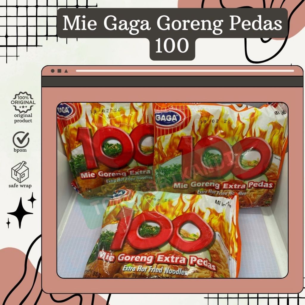 

Mie Goreng Pedas Gaga Mie 100 per pcs / per 3pcs