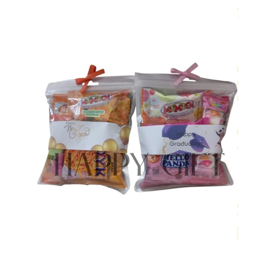 

Mini Gift Snack-Mini Hampers Snack isi 5 Souvenir Ulang Tahun,Wisuda,Lebaran,Natal, Sempro/Freebies