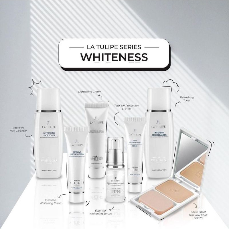 La Tulipe Whiteness Intensive Serum /Toner /Milk CLeanser /Light Cream /White Cream - FLEK HITAM