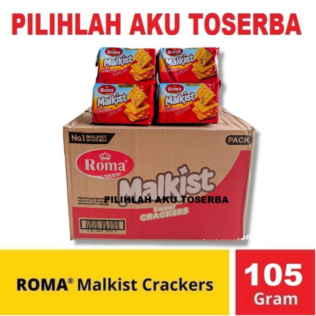 

Biskuit Roma Malkist Crackers 105 gr - ( HARGA 1 DUS ISI 30 )