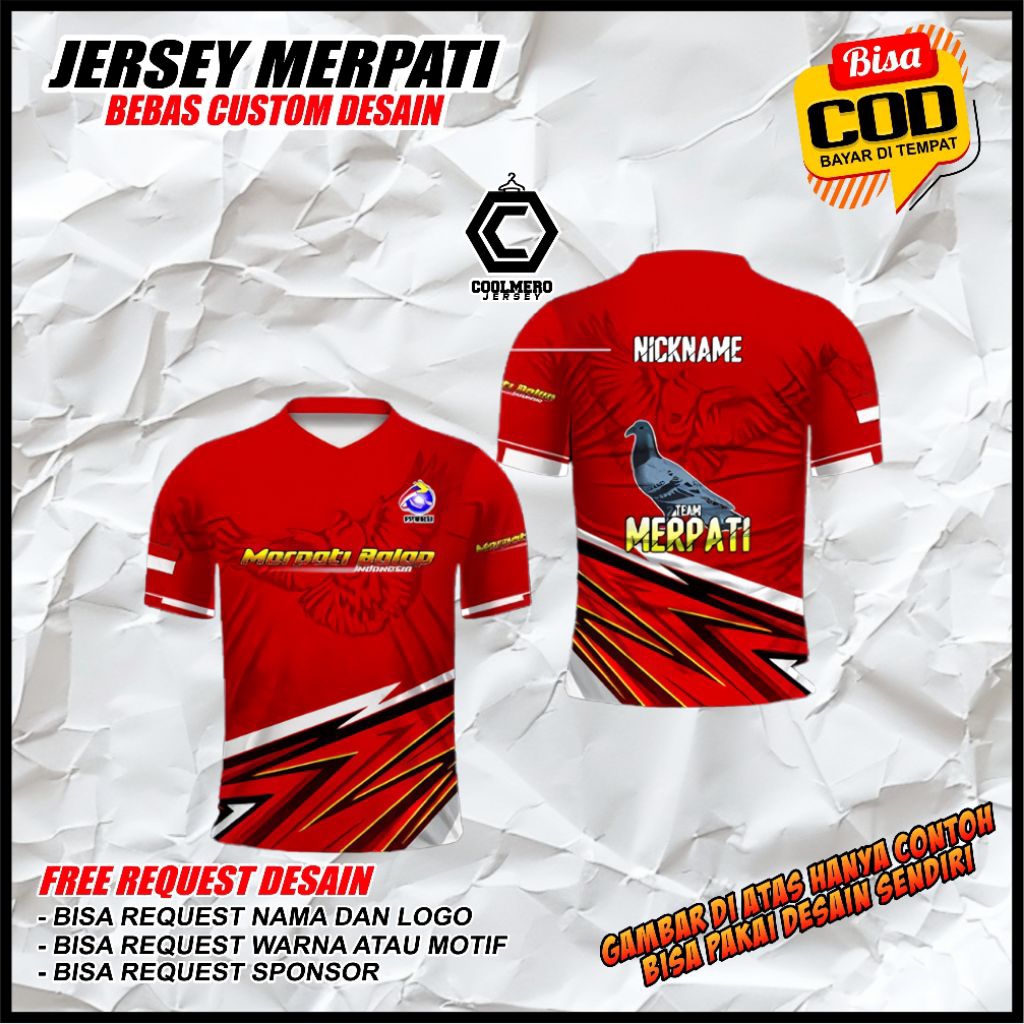 KAOS JERSEY MERPATI FREE BEBAS REQUEST UBAH WARNA NAMA BURUNG DLL