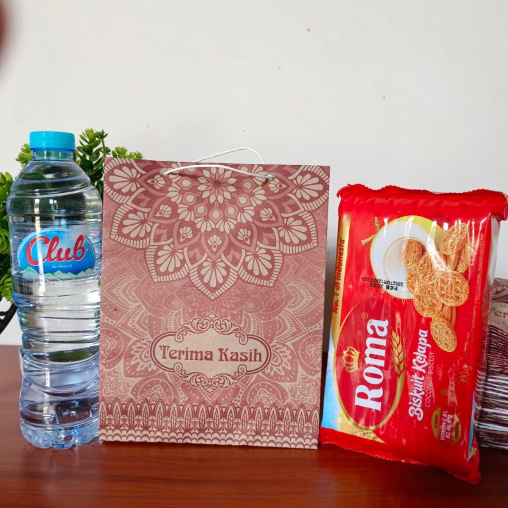 

PROMO MURAH !!! 100 PCS PAPER BAG MOTIF BATIK ( TERIMA KASIH ) TALI BESAR DAN KUAT