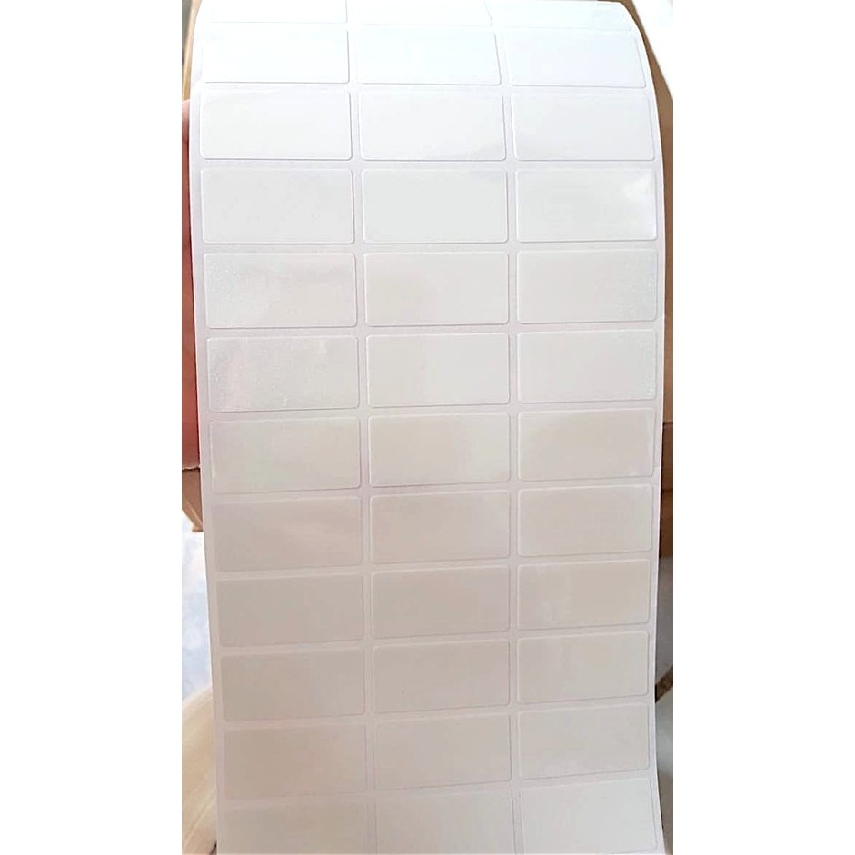 

Label Nama Anti Air Sticker Waterproof Polos Putih