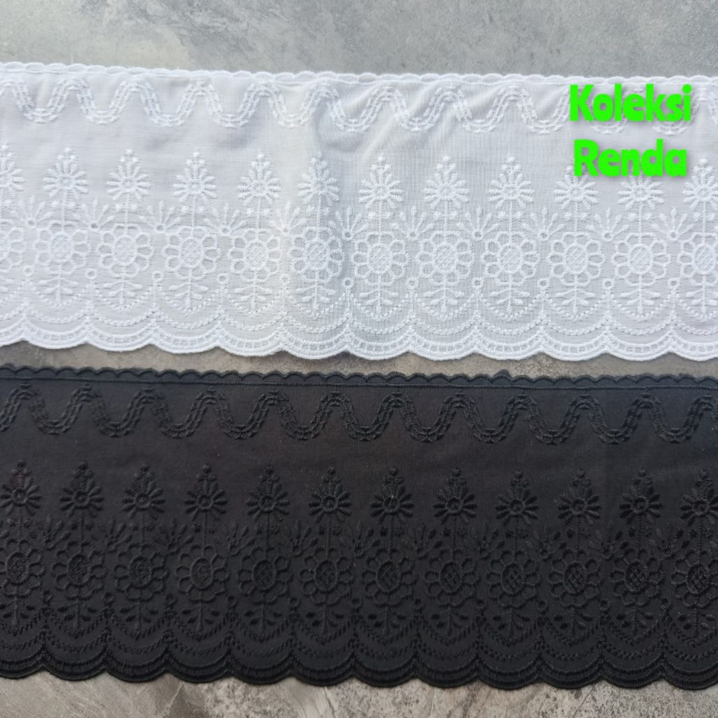 Sellyliavitaliavita (Harga Per 100Cm) Renda Katun Jepang Lebar 12Cm