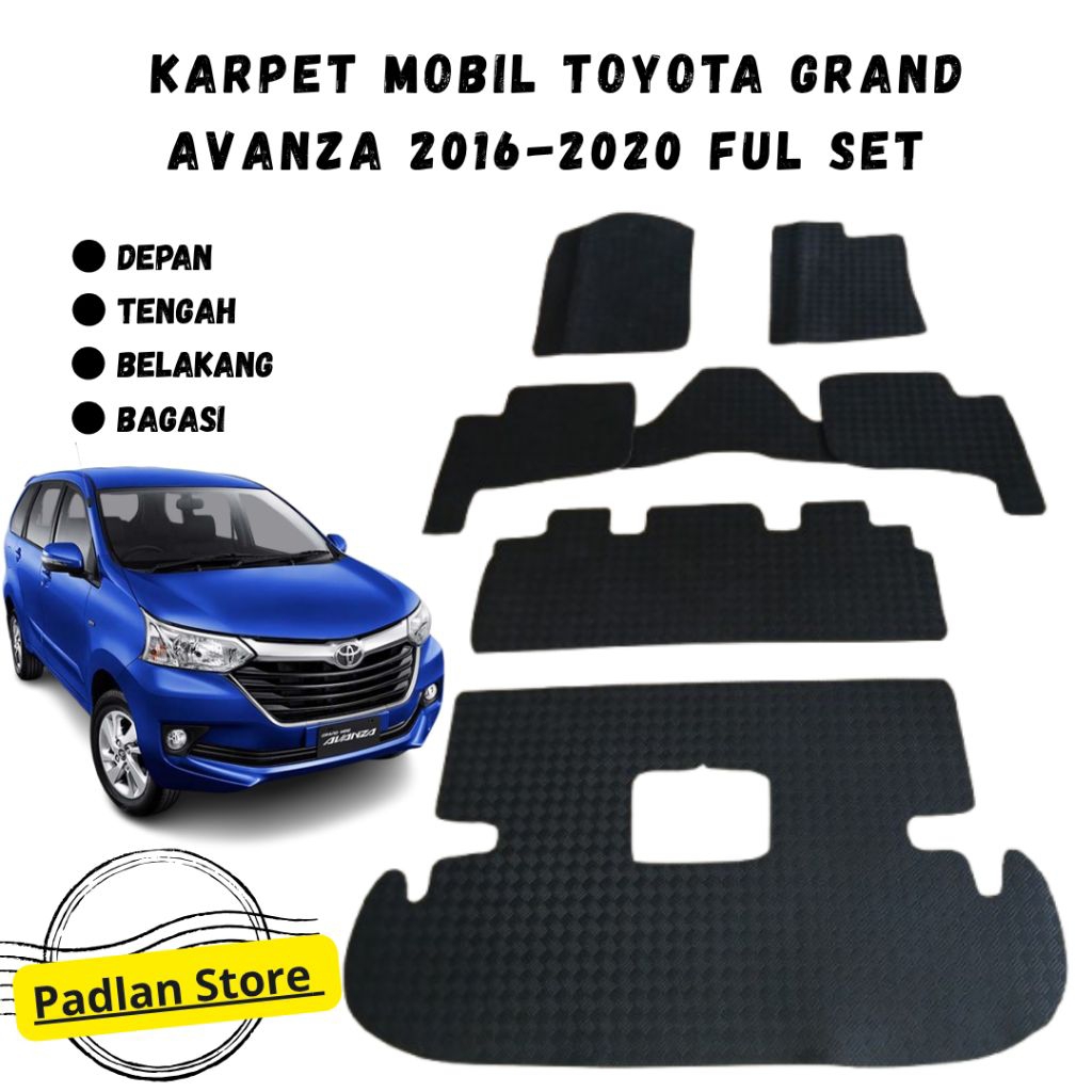 Karpet Mobil Avanza Grand New Tahun 2016-2020 Set Lengkap, Karpet Mobil Avanza Tahun 2016-2020 Karpe