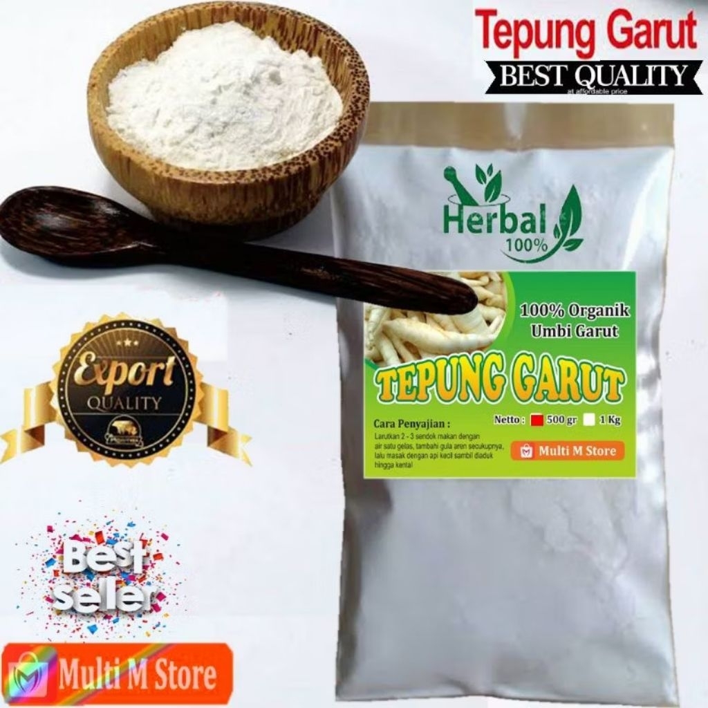 

500 Gram Tepung Garut | Pati Garut Original | Ampuh Obati Maag Asam Lambung
