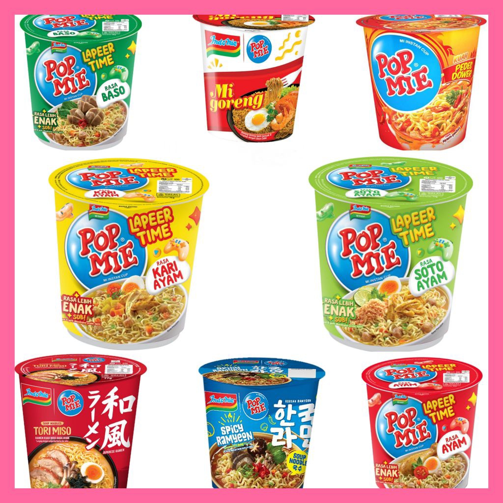 

pop mie Indofood Indomie goreng soto kari pedas Tori miso ramyeon baso