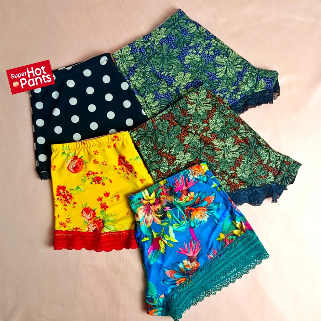 PROMO Paket 6 pcs CD Wanita Jumbo/CD Jupe uk L XL XXL XXXL Super Hotpants Cantik Motif Bunga Bahan S