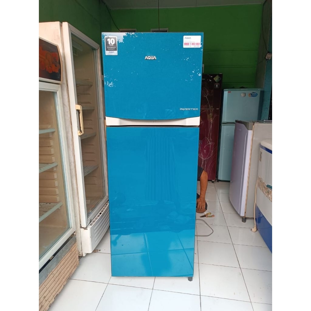 kulkas second 2pintu aqua