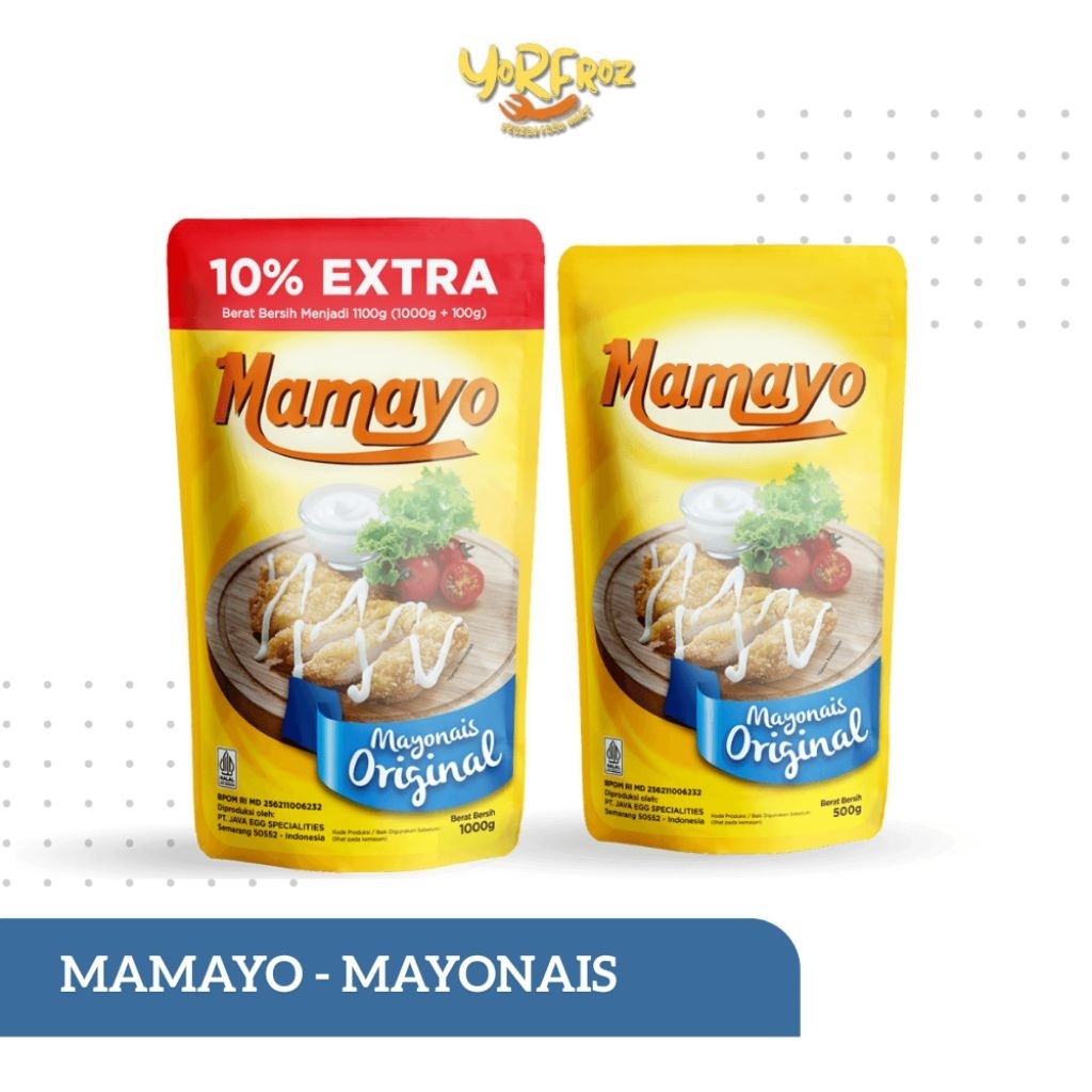 

Saus Mayonais Mamayo 500gr / 1kg | Mayones Creamy Gurih | Cocok untuk Salad, Burger, Takoyaki