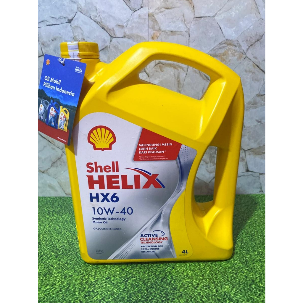 Oli Shell Helix HX6 10W-40 4L / Oli Mesin Shell 10w 40 Mobil 4 LITER