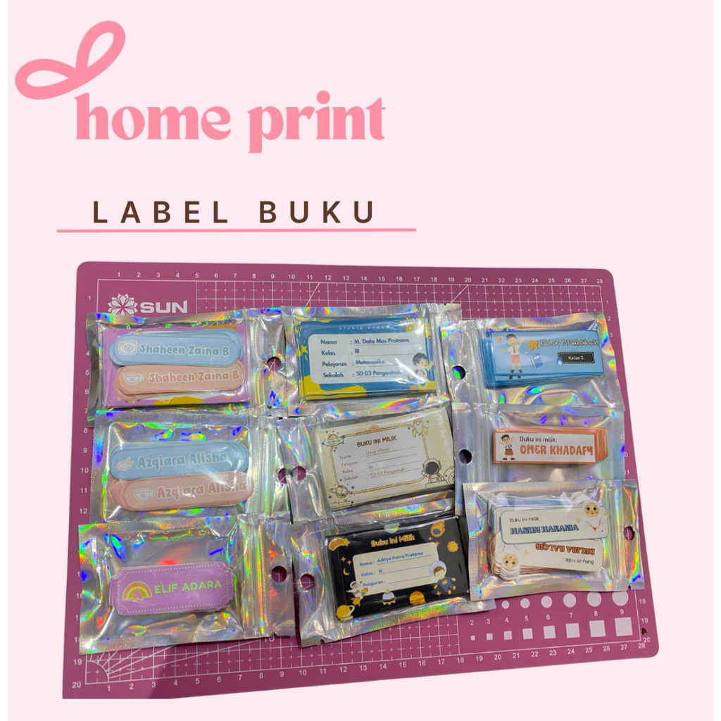 

Label Buku Tulis Anak – Stiker Nama Custom 40 Pcs / Set