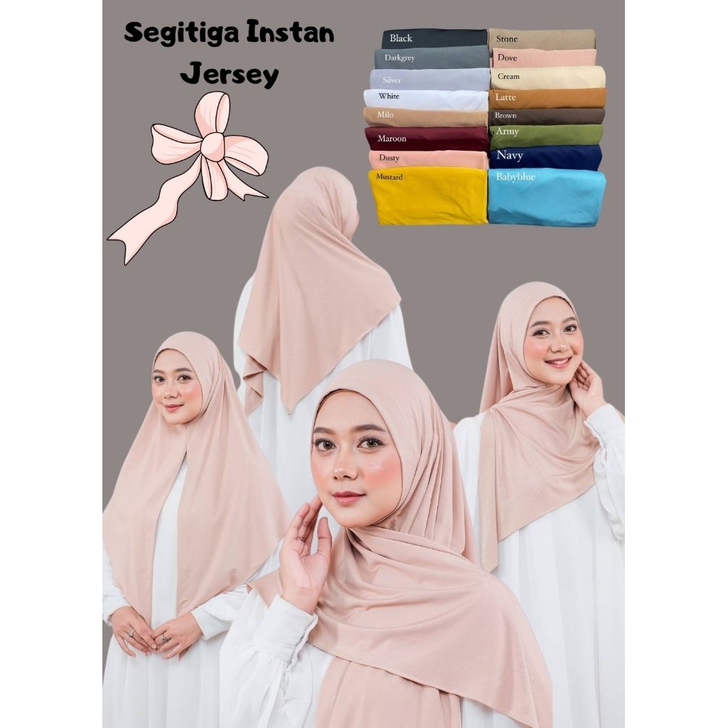 HIJAB SEGITIGA INSTAN JERSEY / JILBAB INSTAN /JILBAB JERSEY