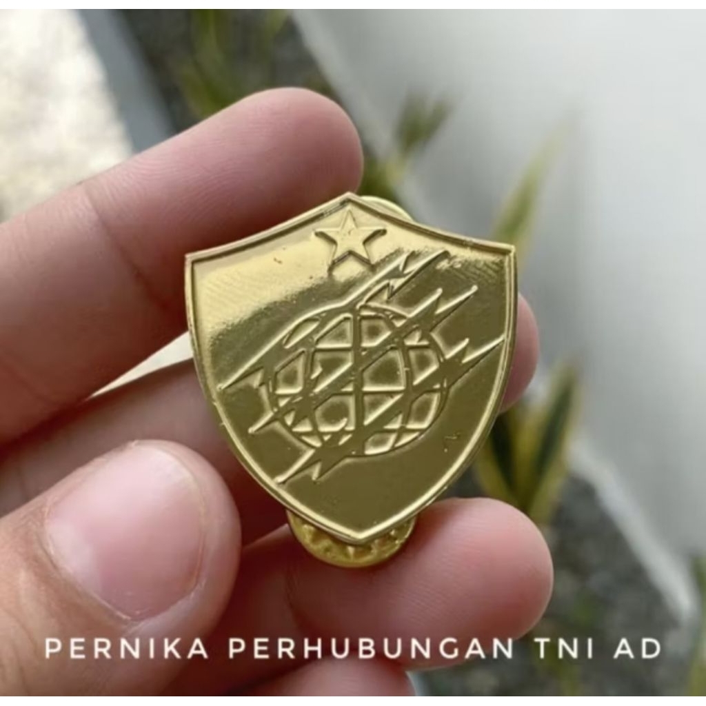 Brivet/Brevet/Wing Pernika Perhubungan TNI AD 100% kuningan