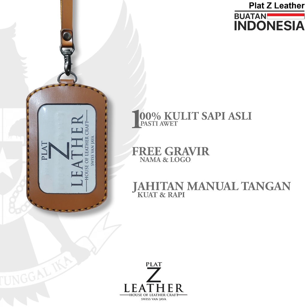 

ID card holder kulit asli Name tag kulit custom