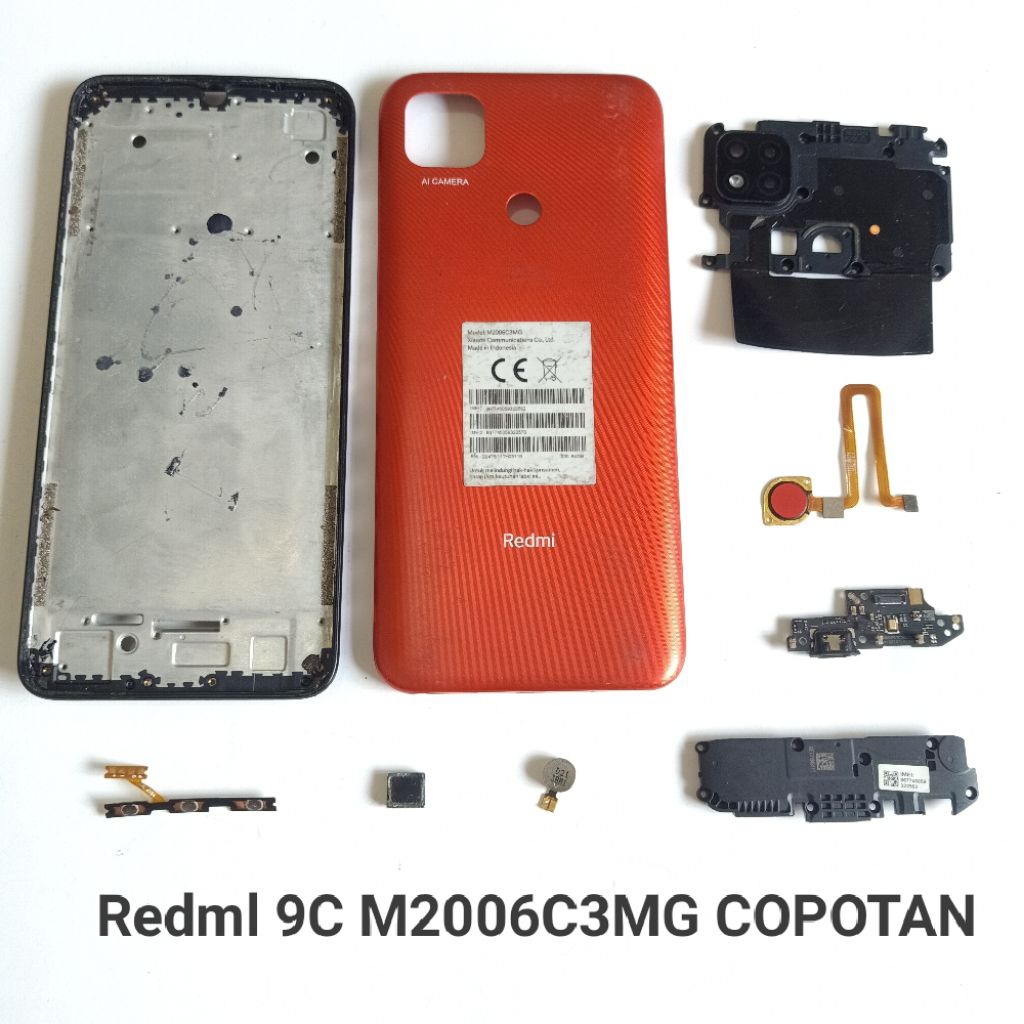 Sparepart Xiaomi Redmi 9C M2006C3MG / 9A Second Original Copotan - Buzzer - papan konektor Cas - vib