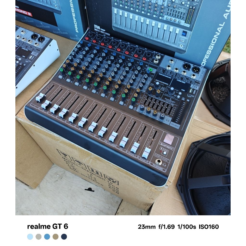 Mixer Audio / Soundqueen Diamond 10 / SQ 10CH 10 Channel 10 Chanel - Compressor Eq Bluetooth Soundca