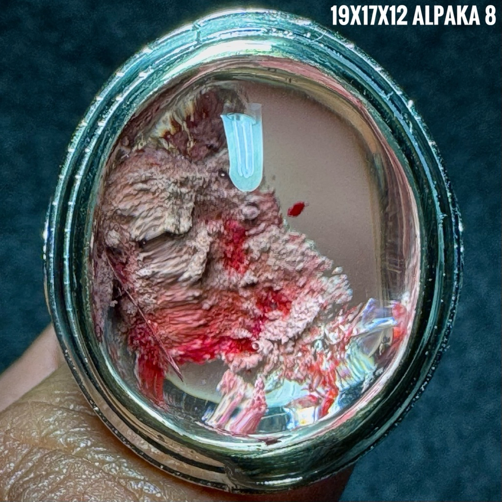 Cincin Batu Akik Natural Kecubung Karang