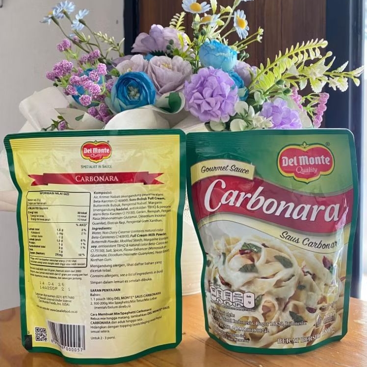 

Carbonara 180 gram kemasan Pouch |Carbonara Cheese| Carbonara Mushroom| saus Carbonara