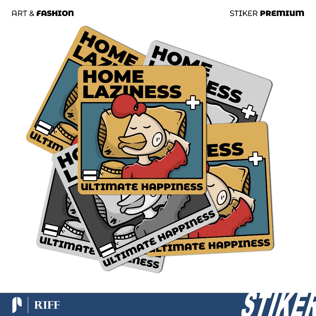 

Sticker RIFF#1 | Art & Fashion | Quotes Premium Vinyl Sticker | Doff Finising | 2 Warna