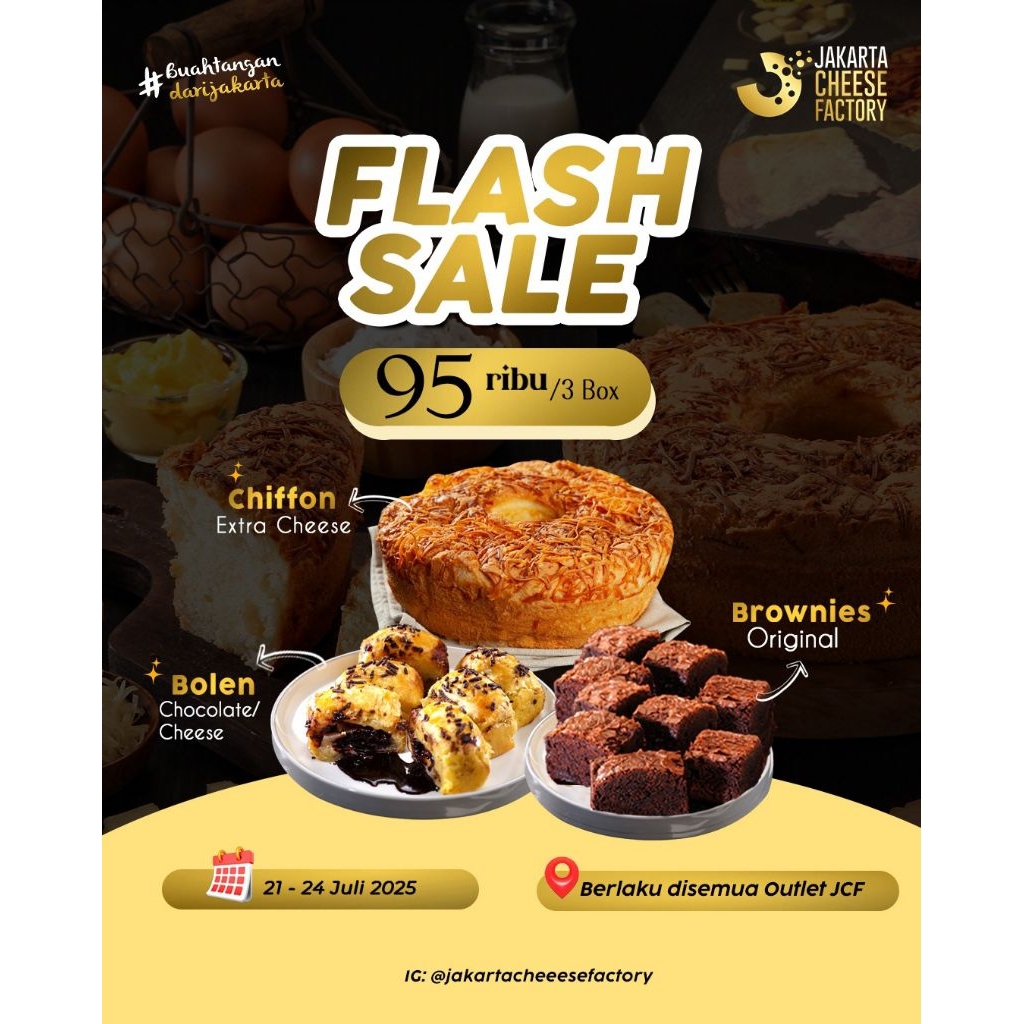 

PROMO SPESIAL FLAS SALE Jakarta Cheese Factory