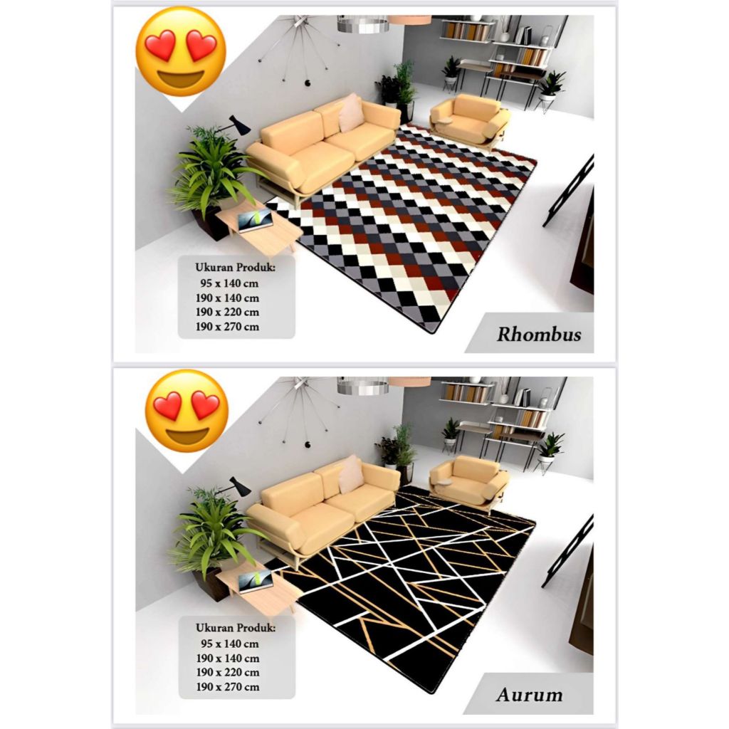 KARPET MALAYSIA KING SIZE 220X190 POLYESTER ANTI SLIP / ASFAH MAKASSAR