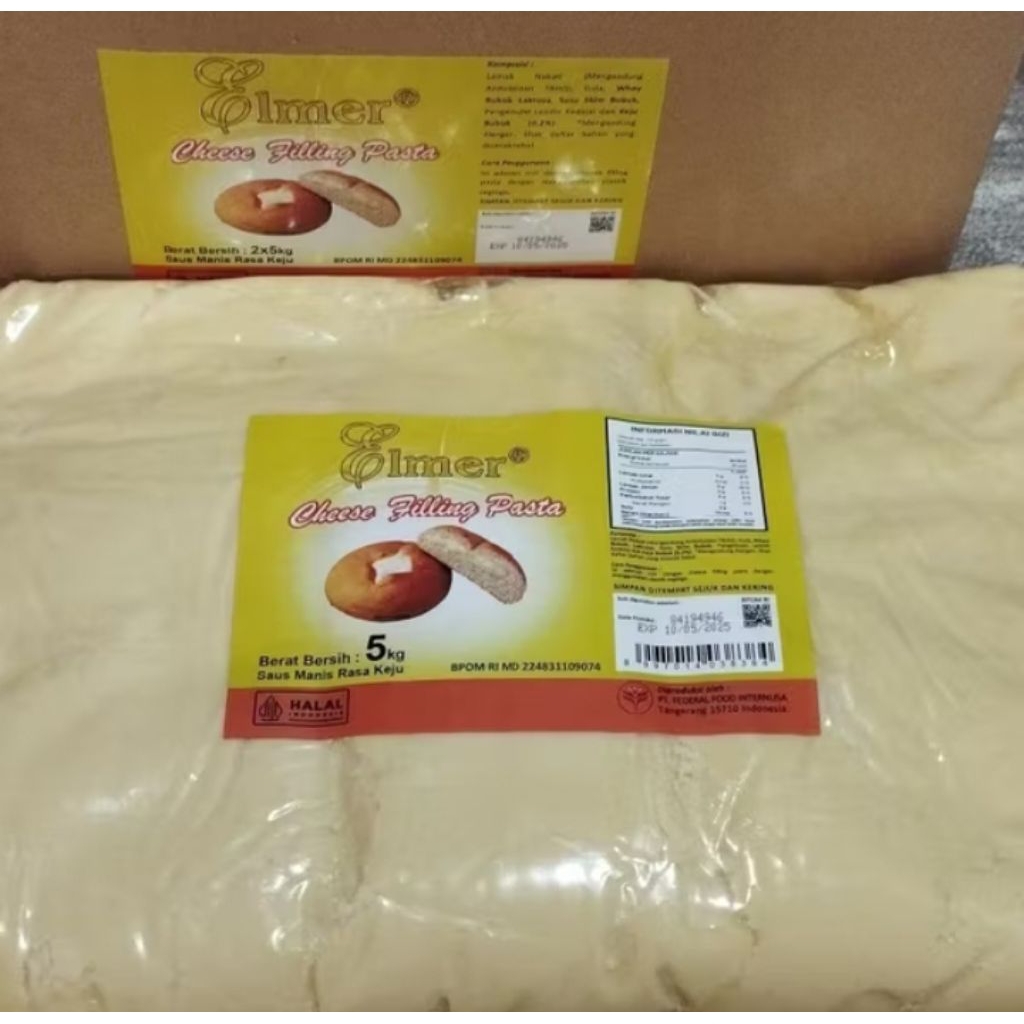 ELMER CHEESE FILLING PASTA 5KG /FILLING KEJU/ISIAN KUE KEJU