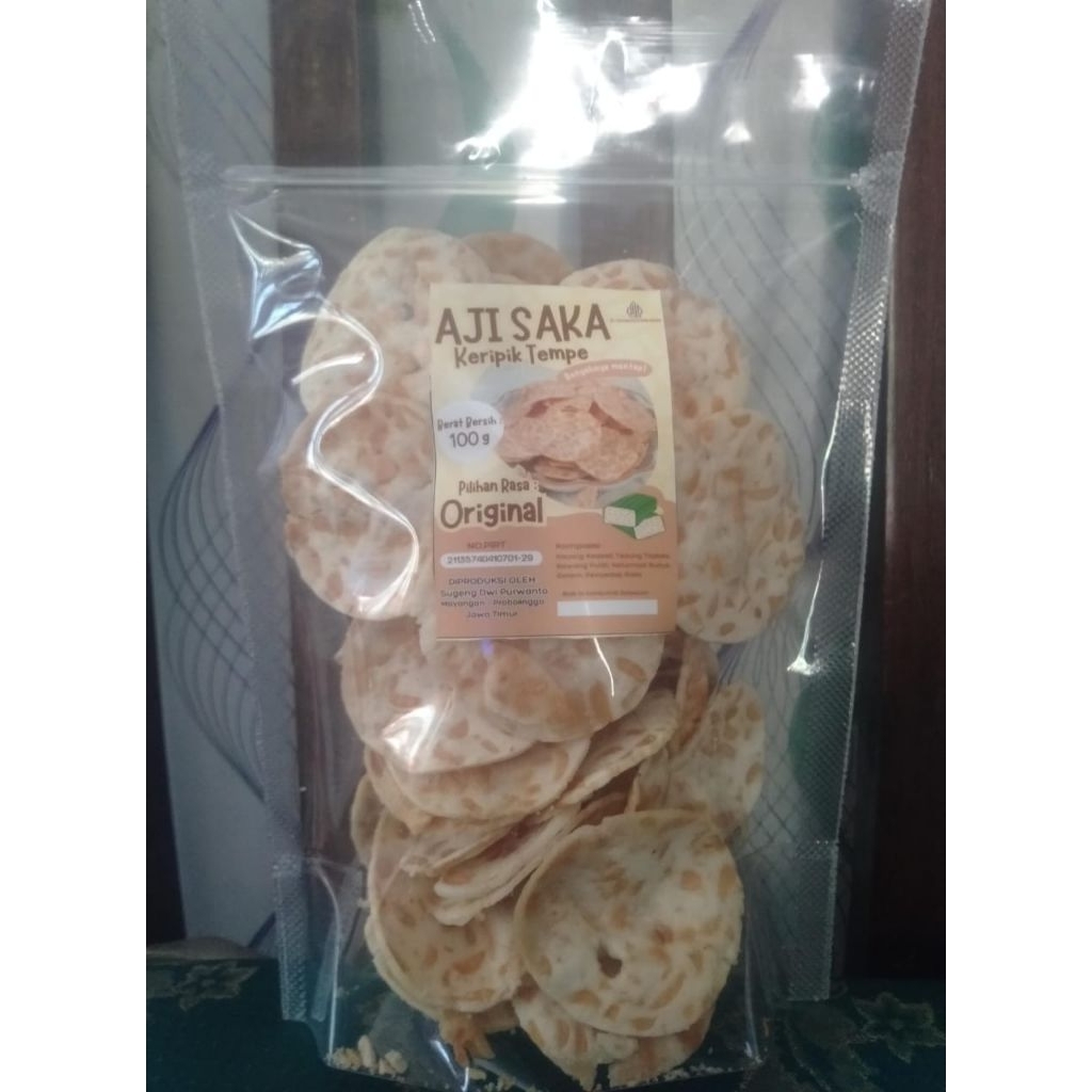

kripik tempe ajisaka kemasan 100g kemasan standingpouch