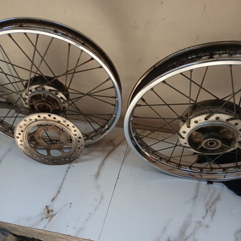 velg supra fit old grand astrea set depan belakang original second siap pakai