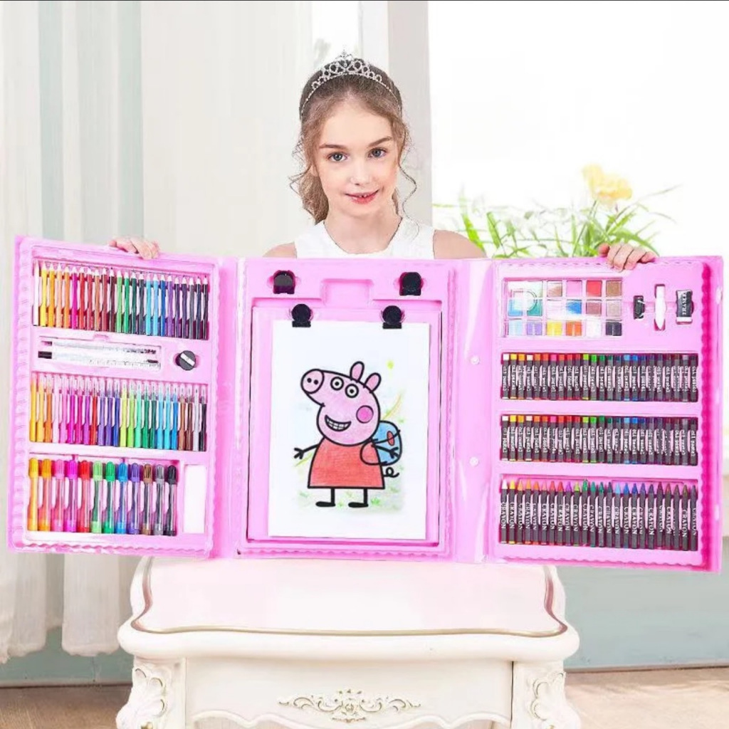 

Crayon Set 208 Pcs Spidol Warna Pensil Warna Oil Pastel Lengkap Untuk Anak Belajar Mewarnai