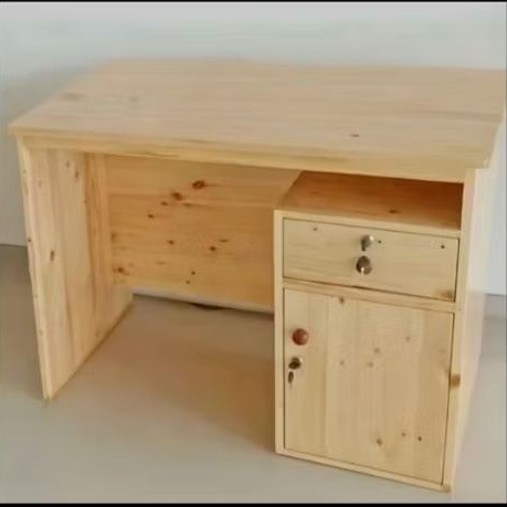 meja kantor  meja komputer minimalis kayu jati belanda