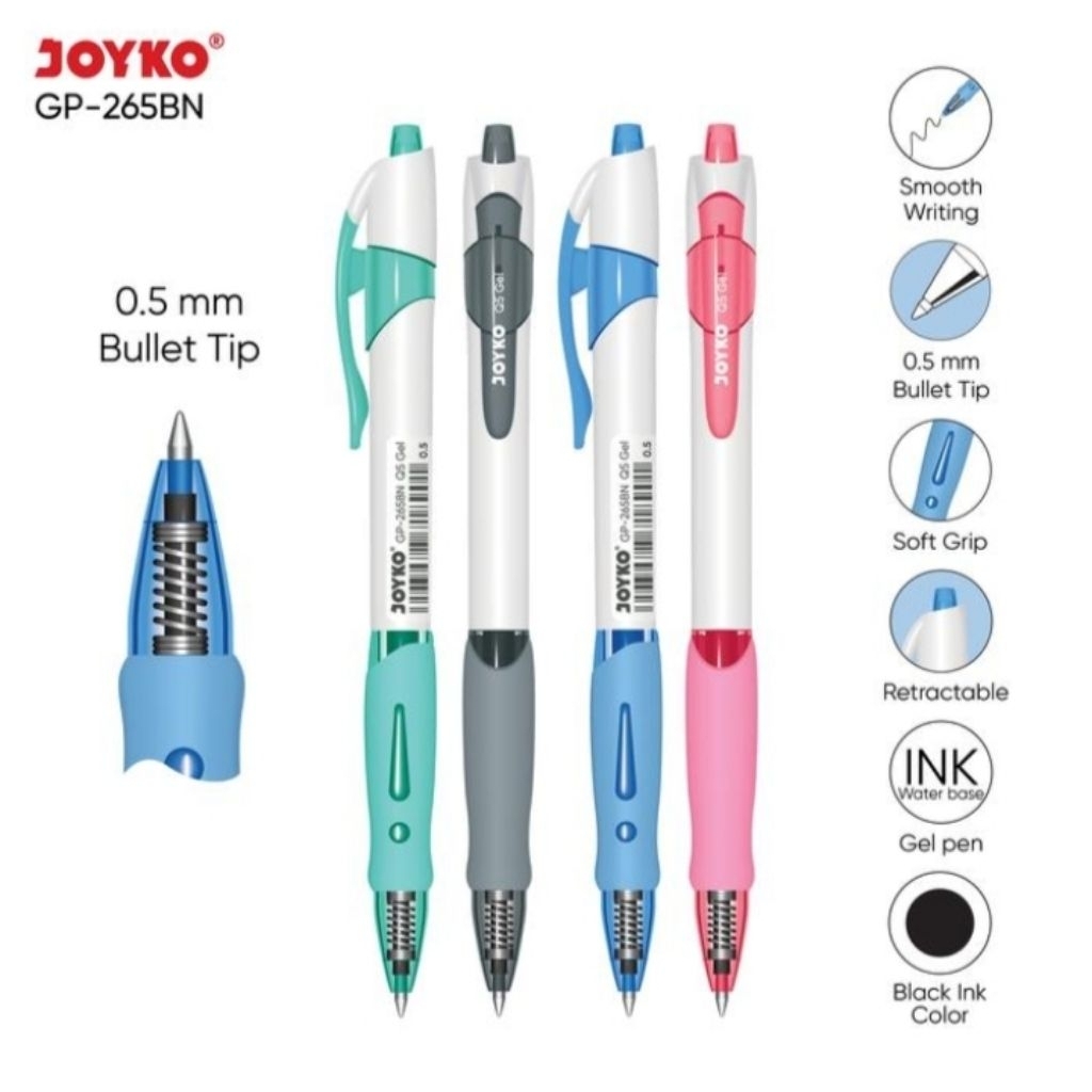 

Joyko Gel Pen Pulpen Pena GP-265BN Q5 Gel 0.5mm