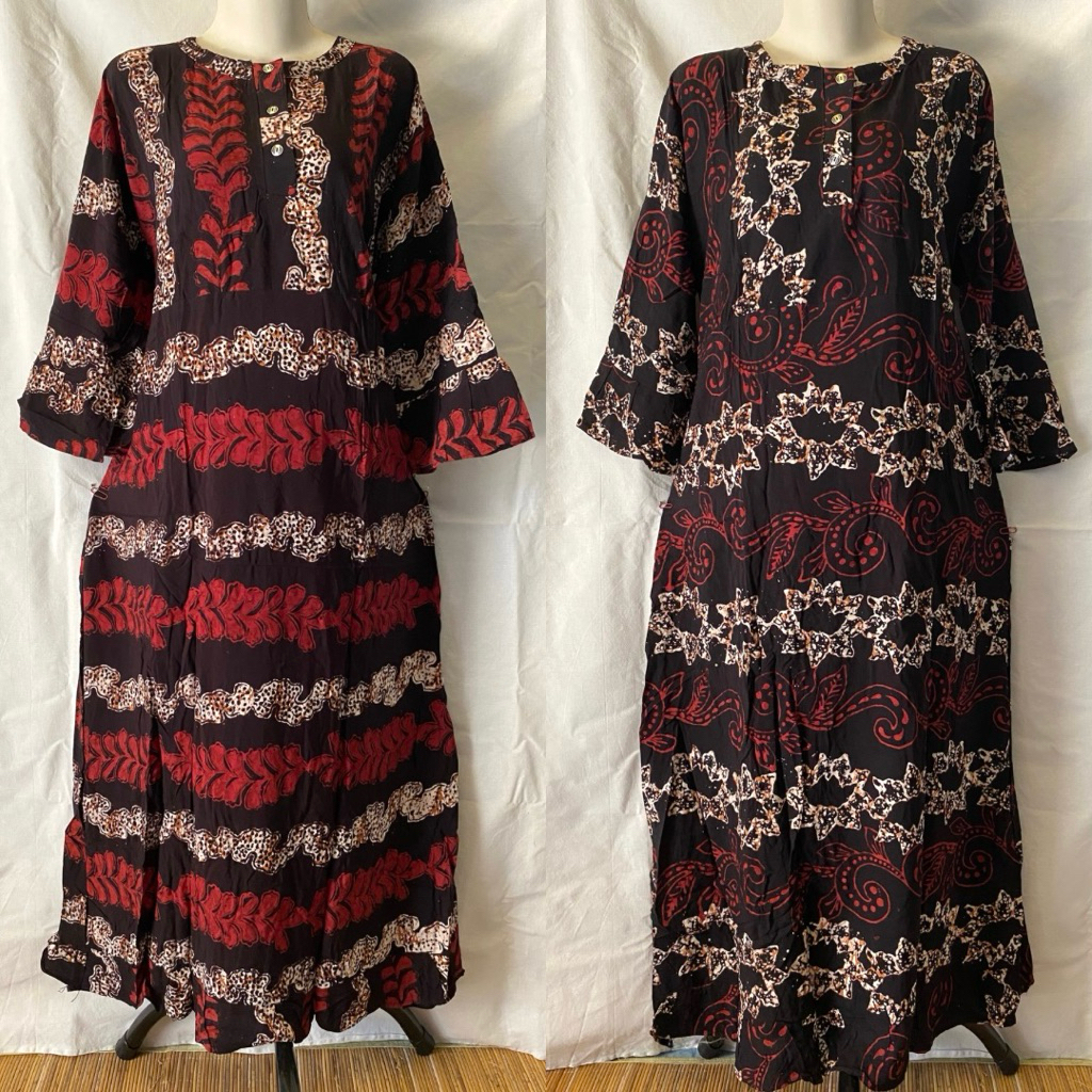 Longdress Maura Batik Cap By Batik Afika Pekalongan | Sekdress Maura Batik Cap Santung Premium | Das