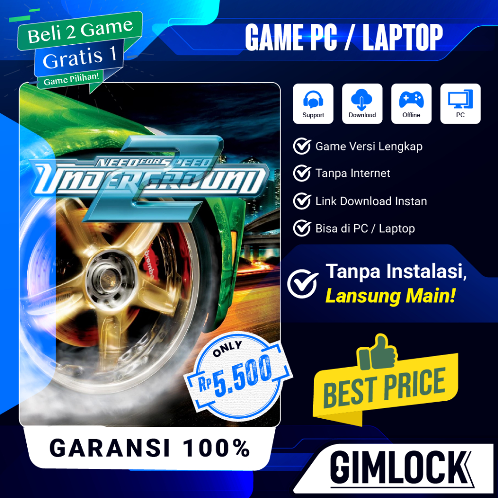 NFS Underground 2 | Game Balap Ringan PC – Download Cepat, Langsung Main