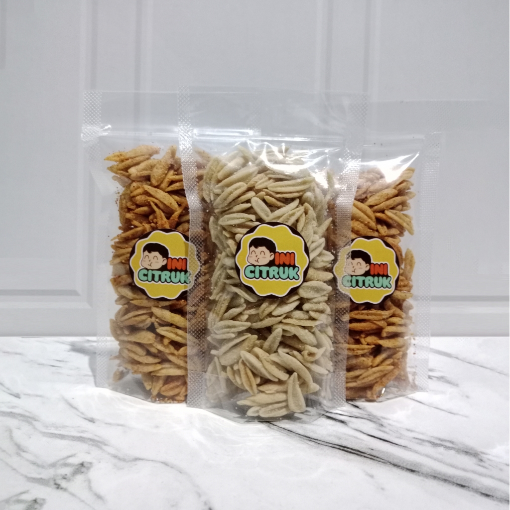 

Citruk Khas Garut Beevan Snack - Keripik Aci Renyah Gurih - Varian Original & Pedas