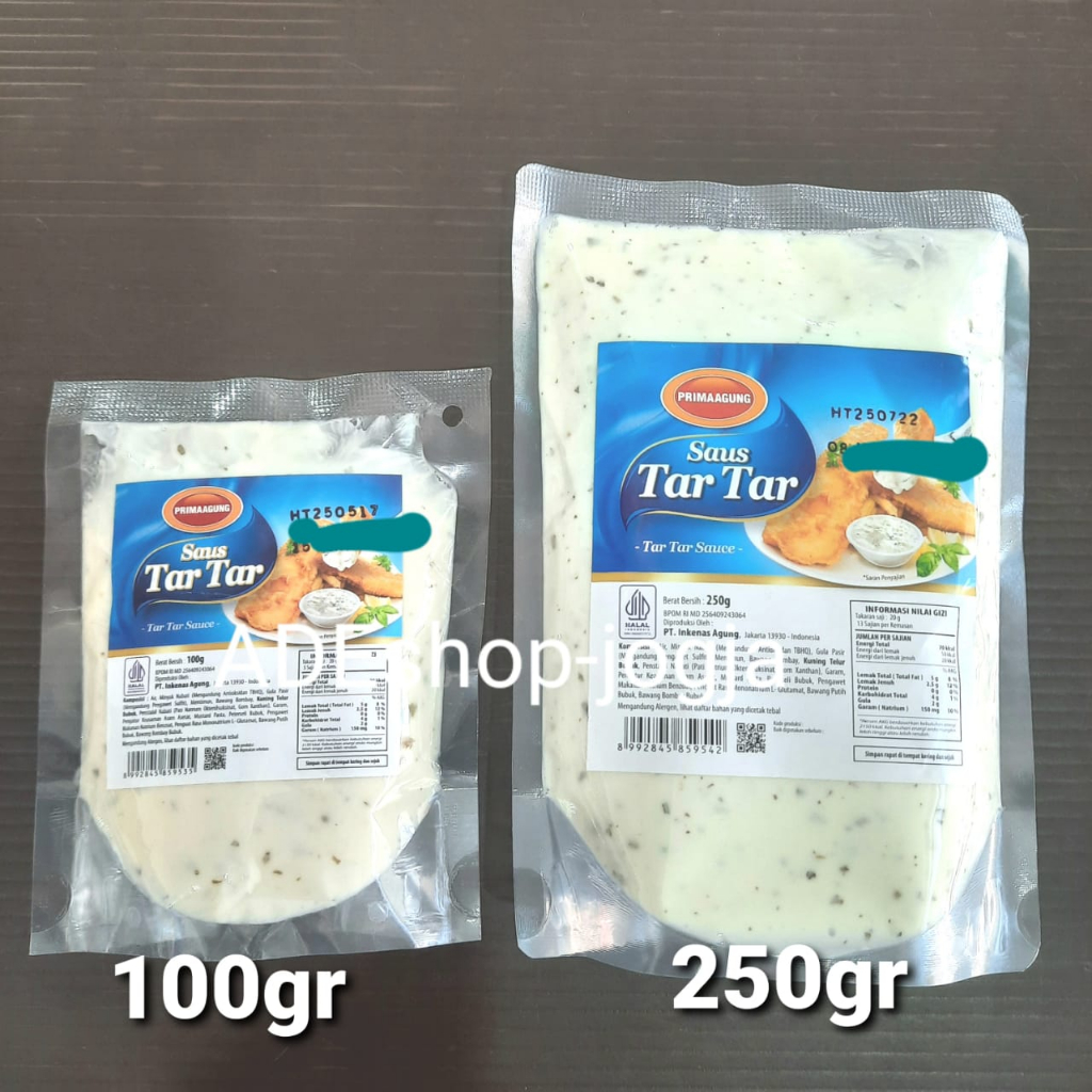 

saus tartar 100 gr 250 tar tar prima agung sauce