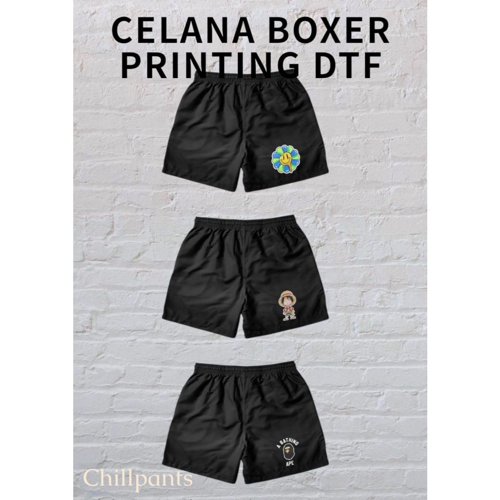 PAKET BOXER PRINTING DTF | CELANA PENDEK | BOXER PRINTING