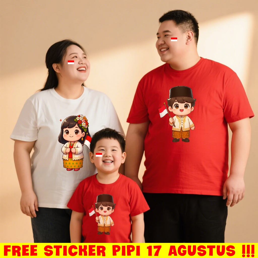 SAYES - KAOS 17 AGUSTUS INDONESIA MERDEKA KAOS COUPLE 17 AGUSTUS MERAH PUTIH