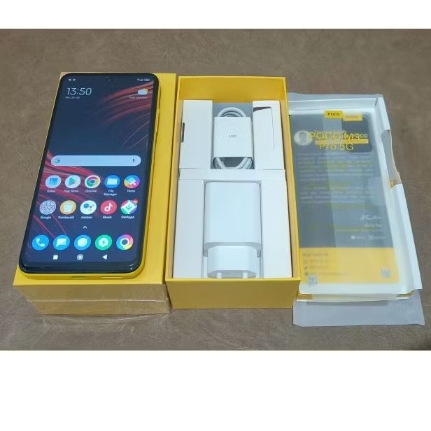 Handphone Second POCO M3 PRO 5G 6/128GB Muluss Maknyusss Ex Garansi Resmi