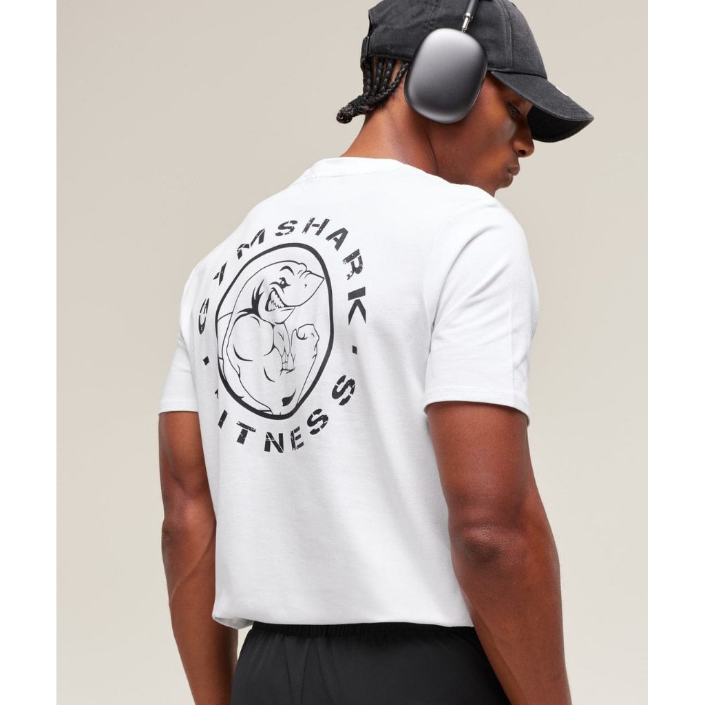 Kaos Gymshark Oversize Sportwear Pria Wanita | T-shirt Olahraga Training Fitnes Adem, Elastis & Styl