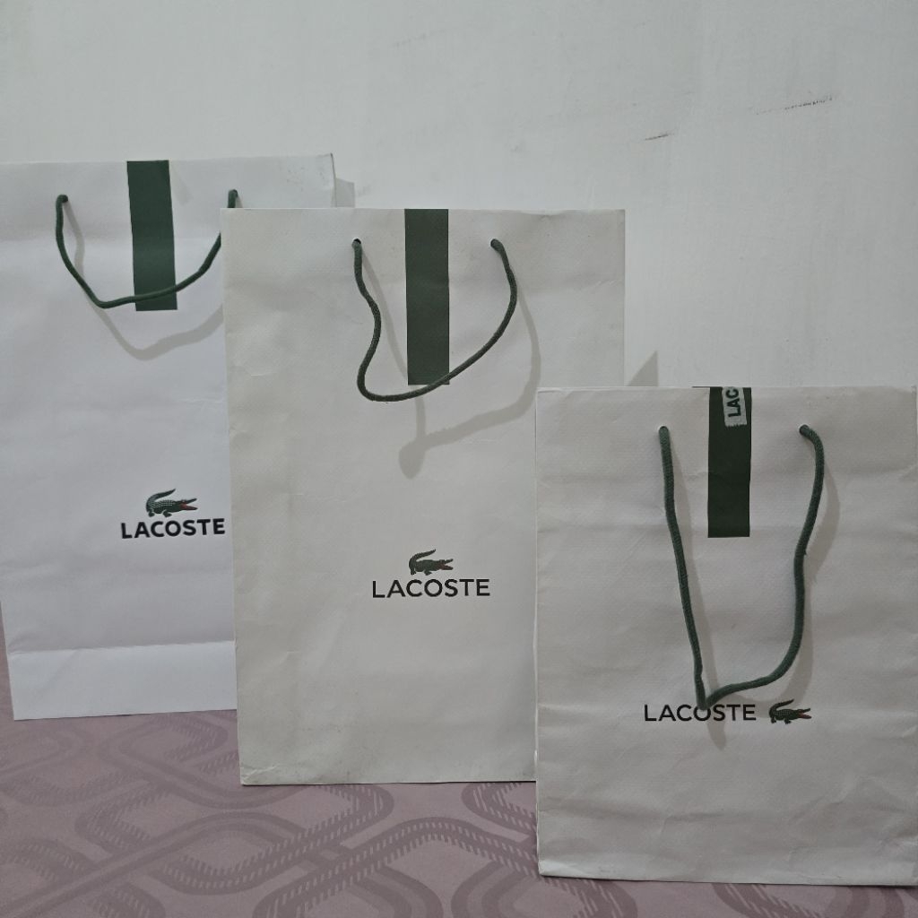 

Lacoste paper shopping bag L M S