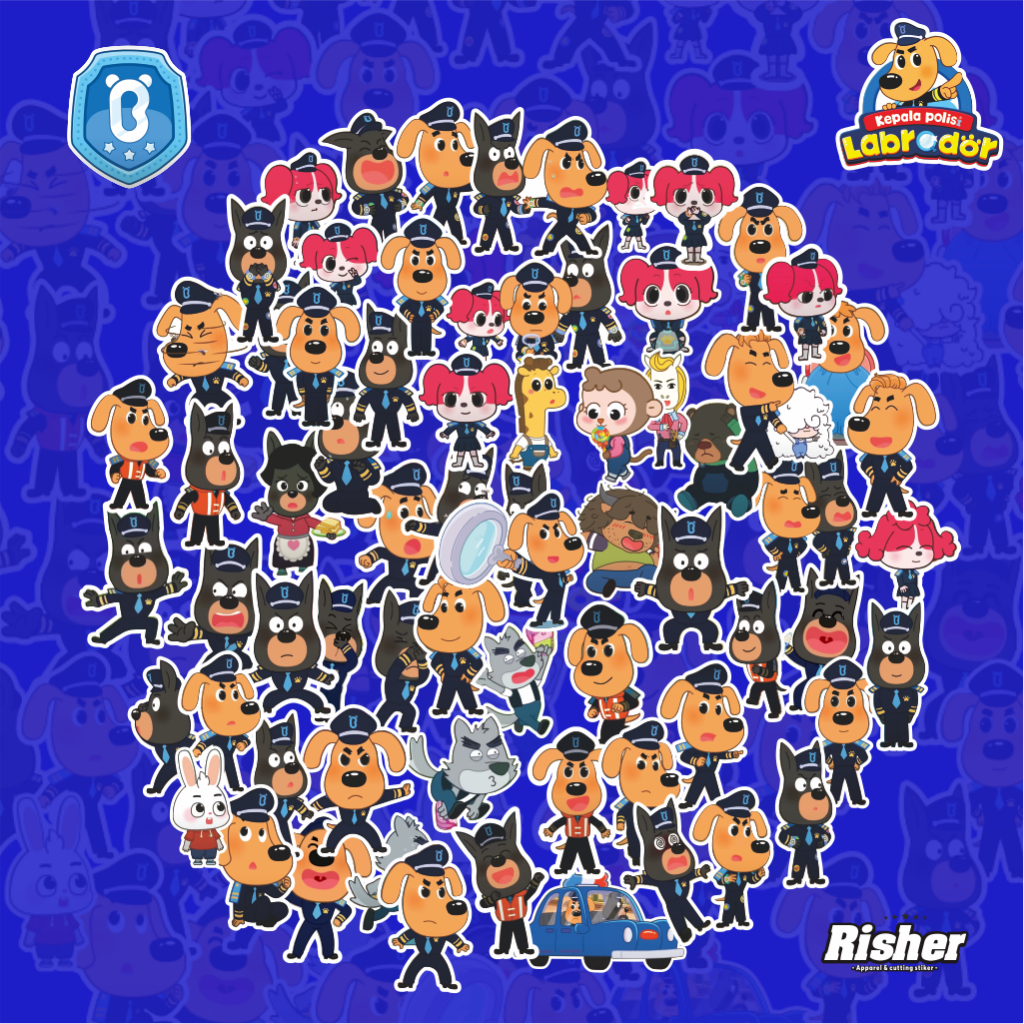 

Stiker Polisi Labrador 60pcs